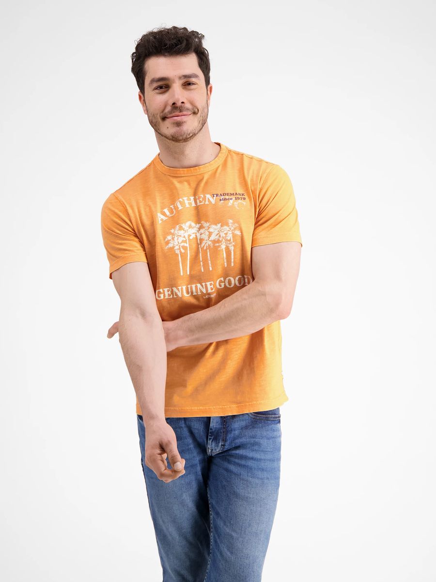 T-Shirt mit tropischem Palmen-Print