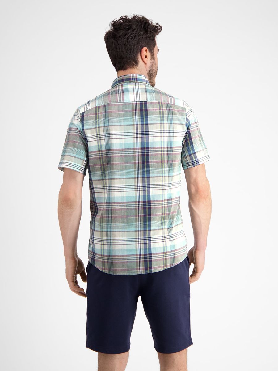 Kurzarmhemd mit Karomuster und weicher Textur