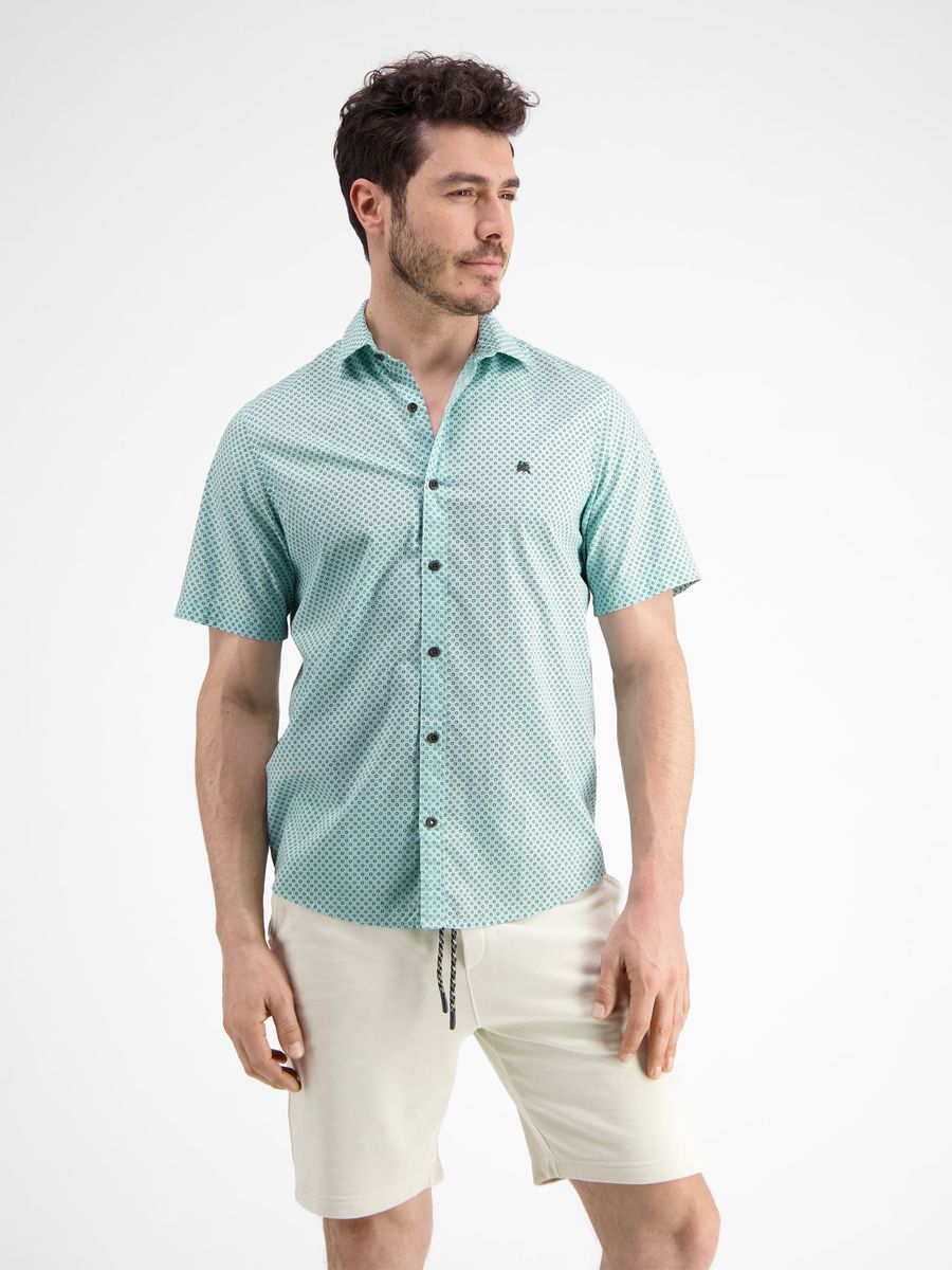 Kurzarmhemd mit geometrischem Muster