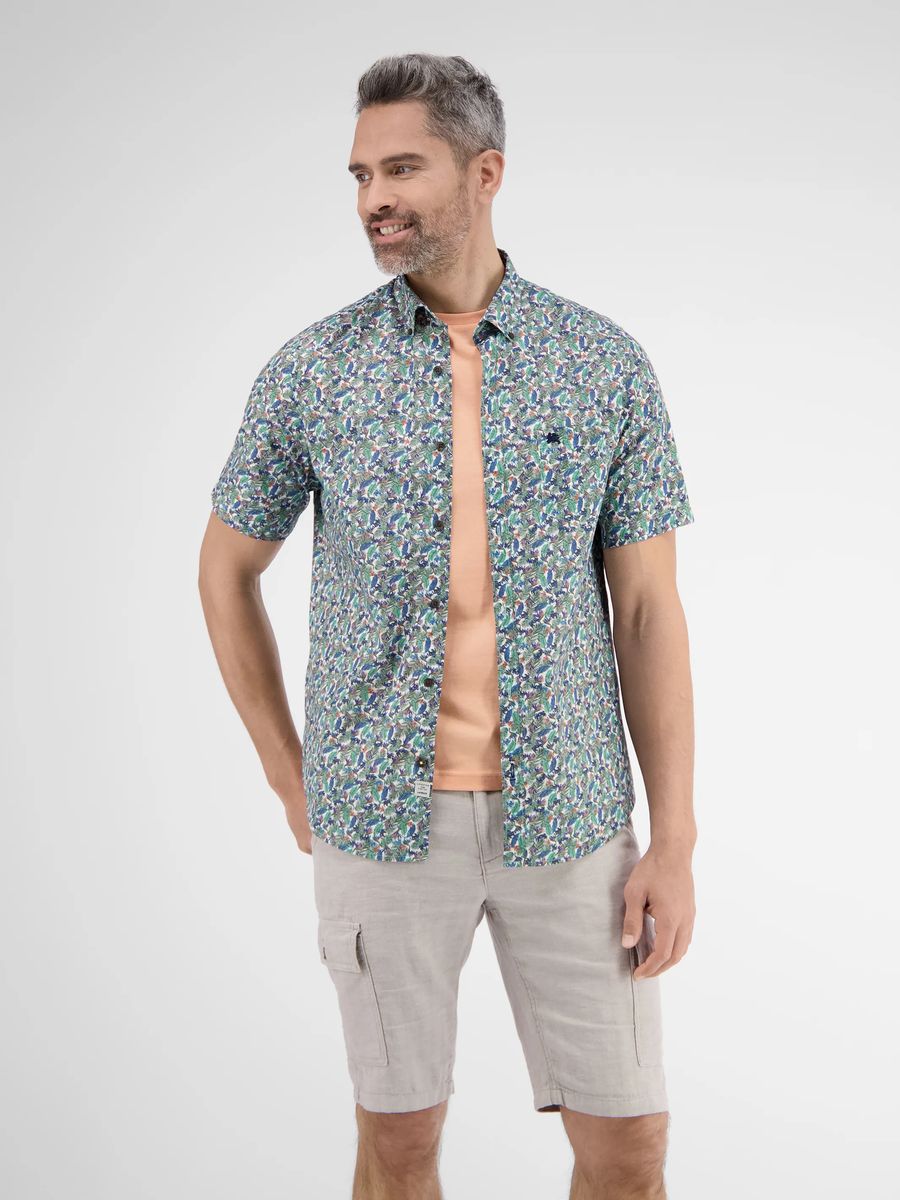 Kurzarmhemd mit floralem Print