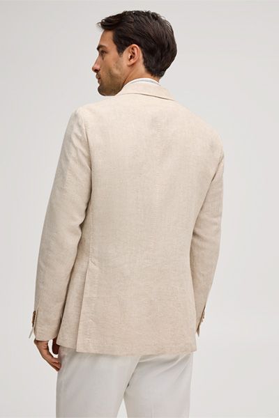 Helles beige Leinenmischungs-Sakko Giro mit Zwei-Knopf-Verschluss