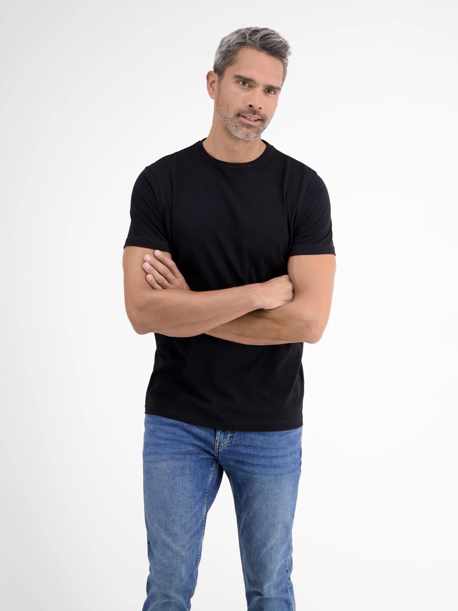 Premium Baumwoll Rundhals T-Shirt Doppelpack