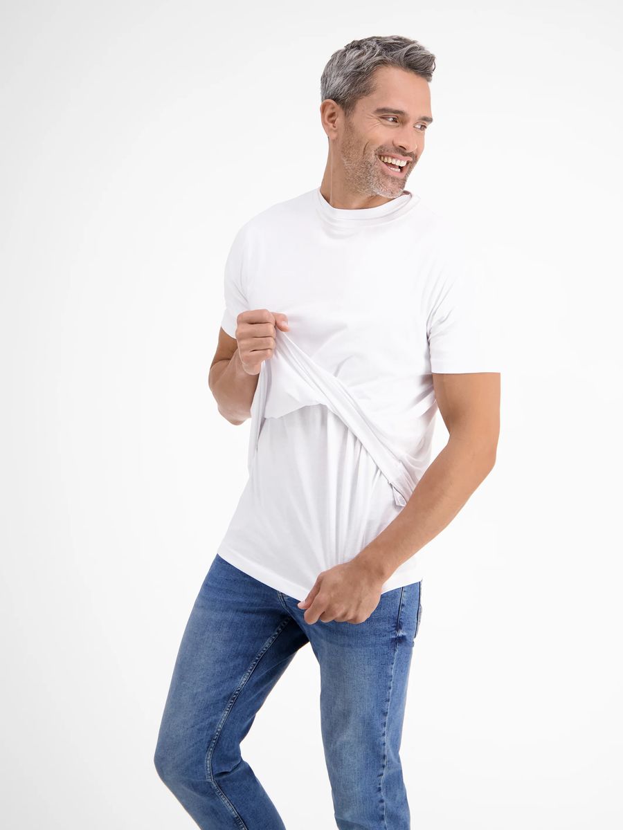 Premium Baumwoll Rundhals T-Shirt Doppelpack