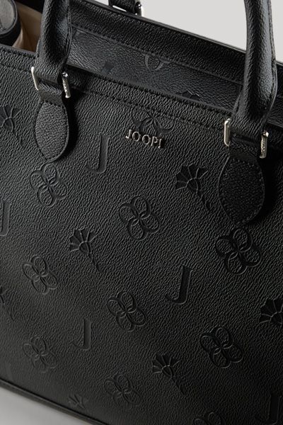 Joop! Aurelia Schwarze Handtasche aus Kunstleder mit geprägtem Logo