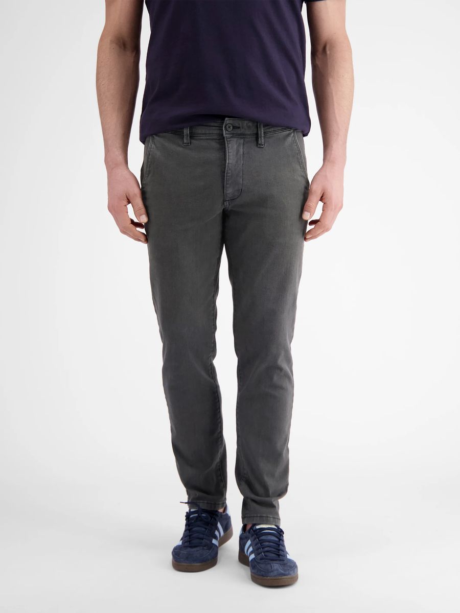 Schmale Stretch Baumwoll-Chinos