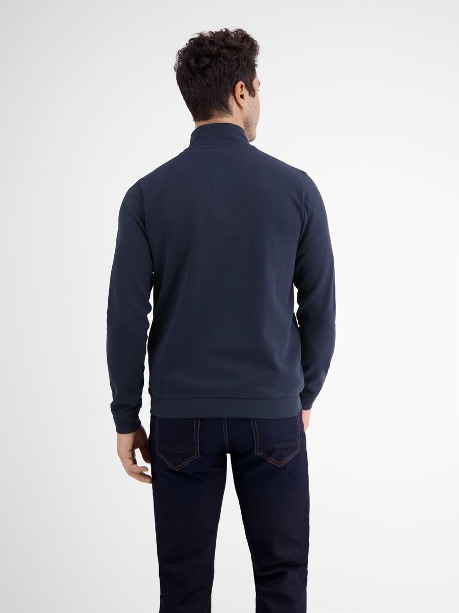 Strukturierter Strick Half-Zip Pullover