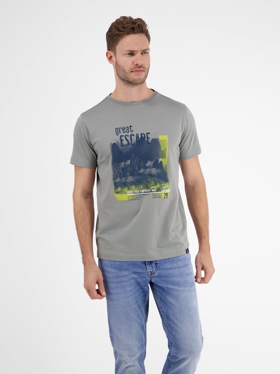 Lässiges Baumwoll-T-Shirt mit Grafikdruck