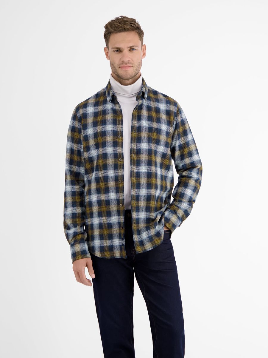 Kariertes Flanellhemd mit Knopfleiste