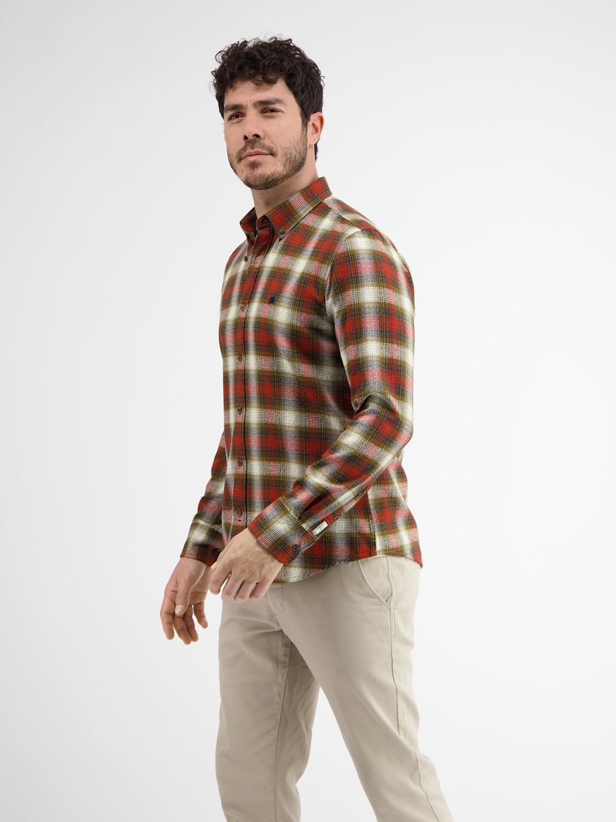 Kariertes Flanellhemd mit Knopfleiste