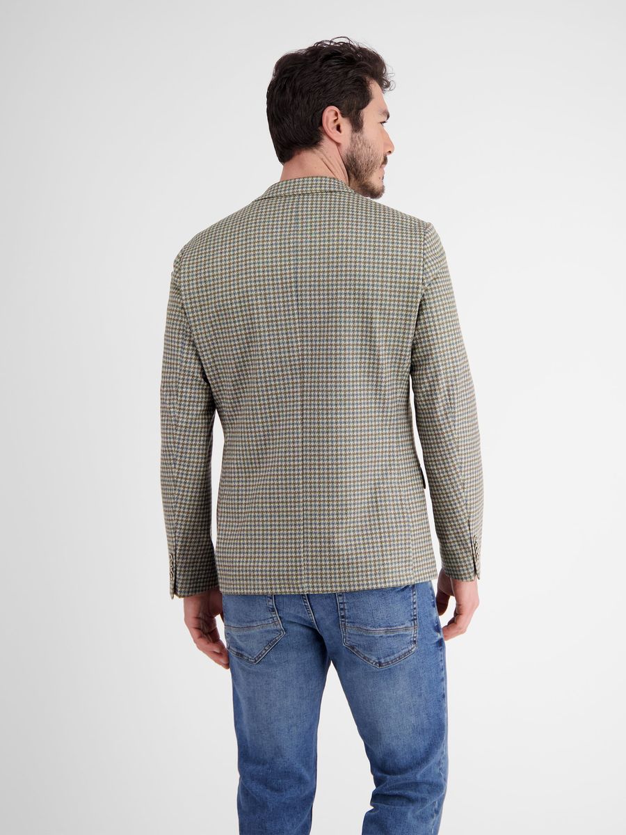 Lässiger Jersey-Blazer mit Hahnentrittmuster