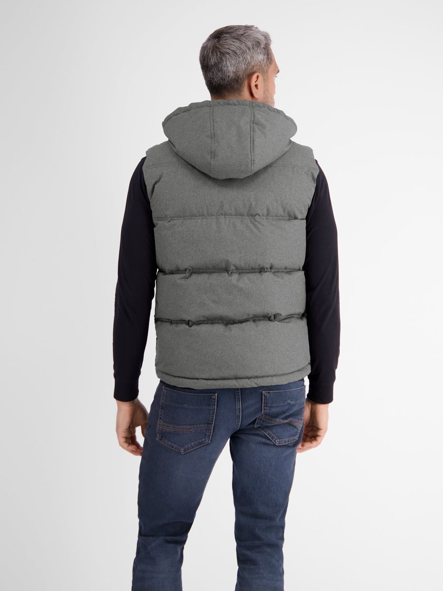 Kapuzen Steppweste im Woll-Look