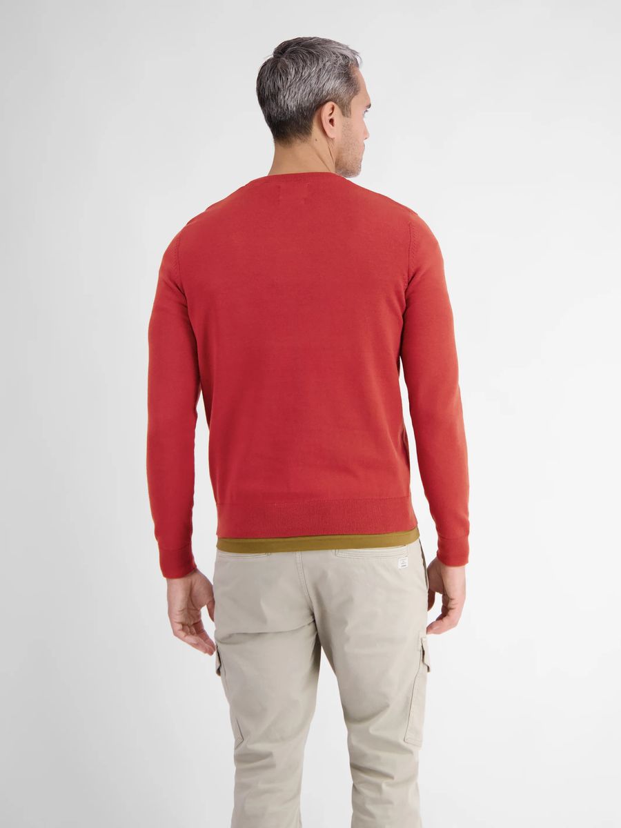 Tonal Gestreiftes Rundhals-Strickoberteil