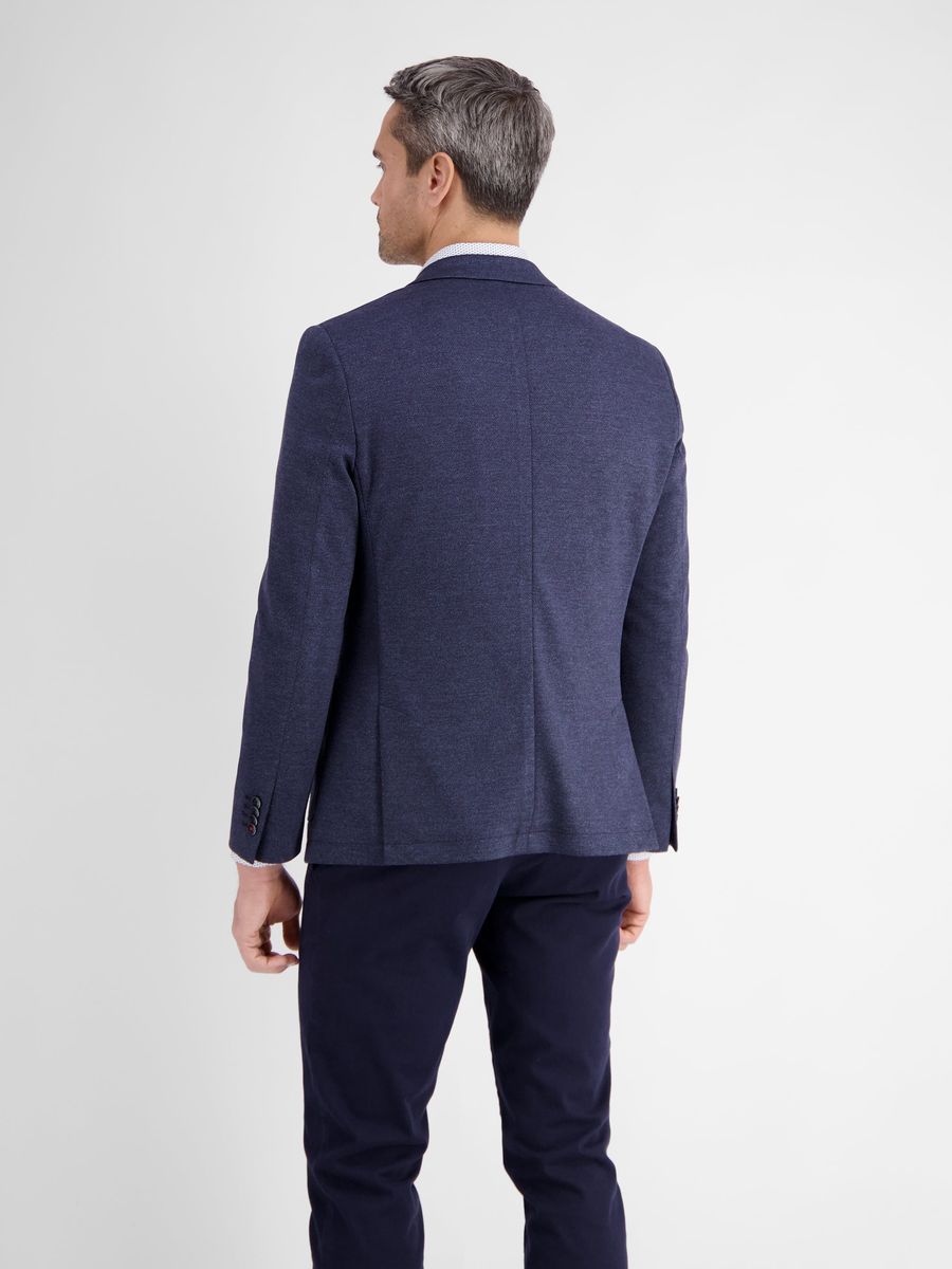 Klassisches marineblaues Jersey-Strick-Sakko