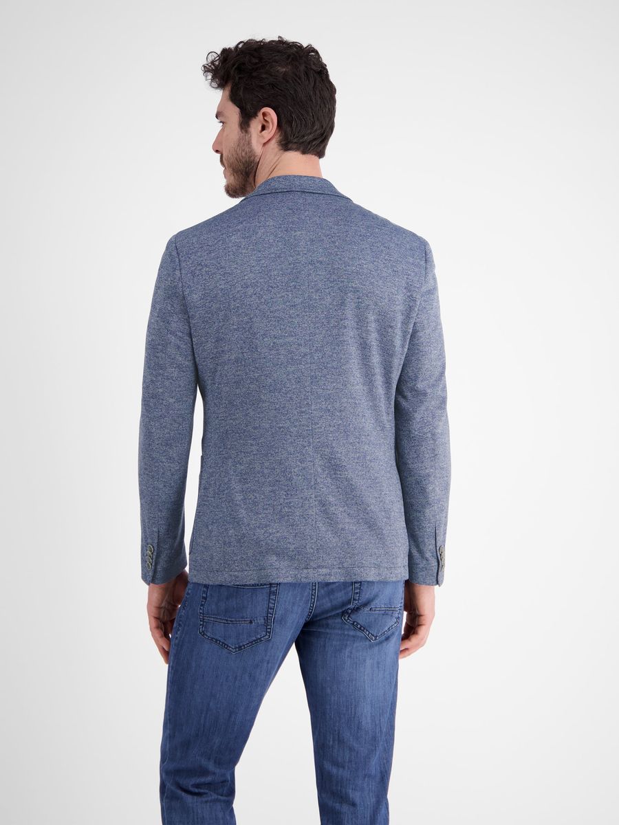 Klassisches marineblaues Jersey-Strick-Sakko