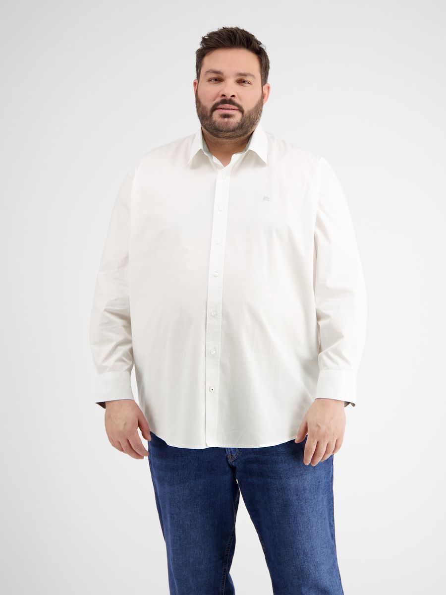 Klassisches Popeline Langarmhemd