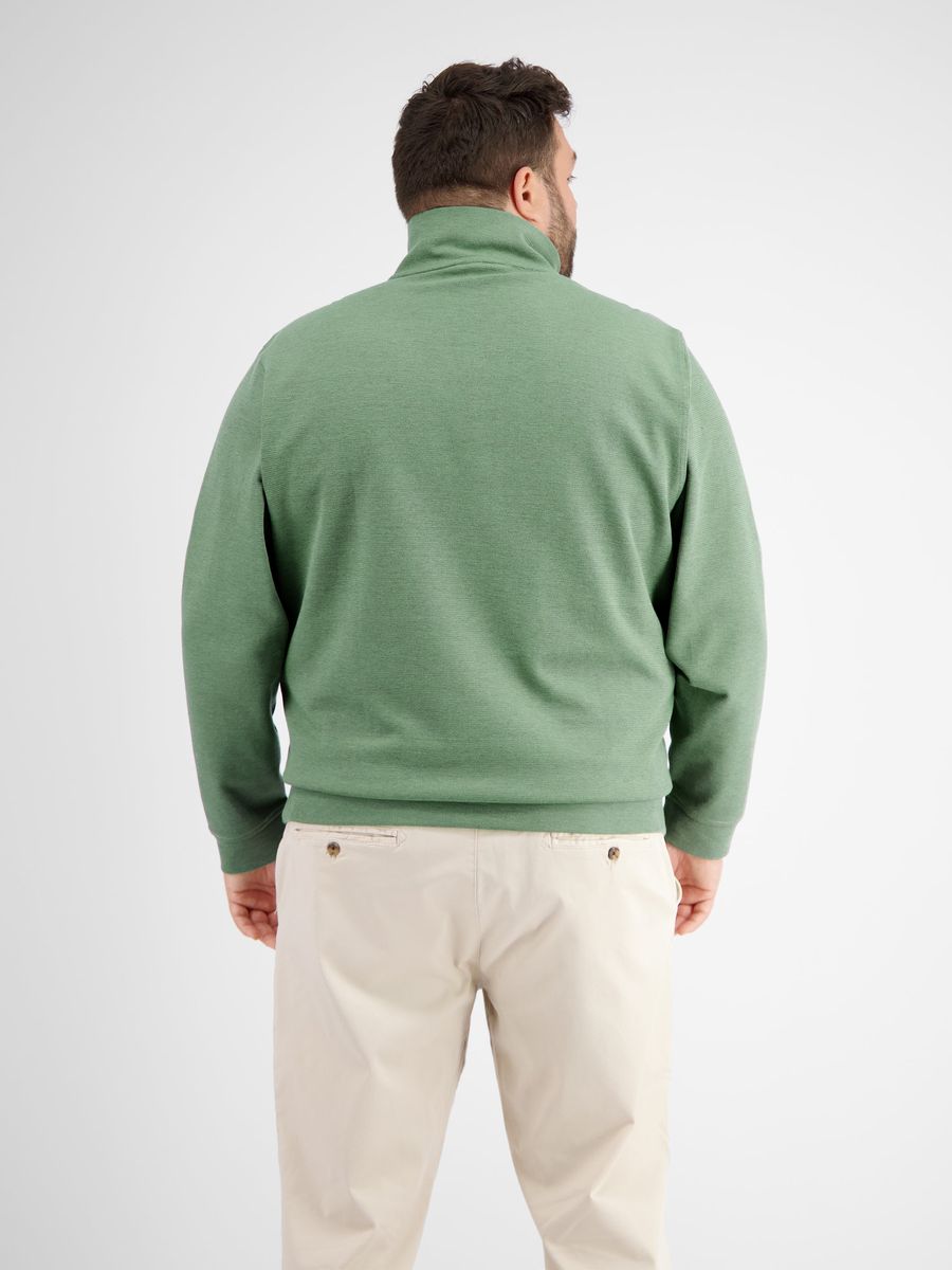 Klassisches Baumwoll-Sweatshirt mit Viertelreißverschluss