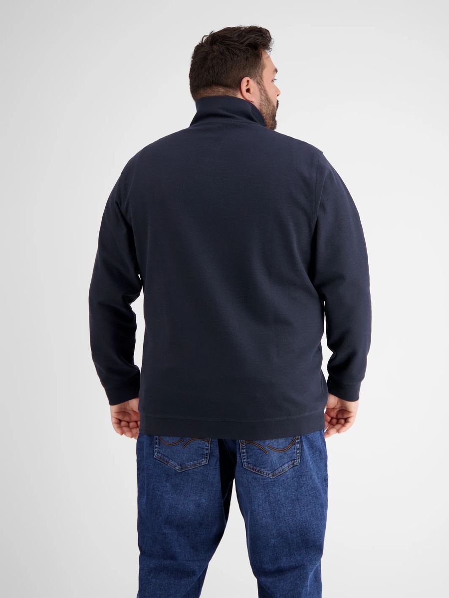 Strukturierter Sweatshirt mit Troyer-Kragen