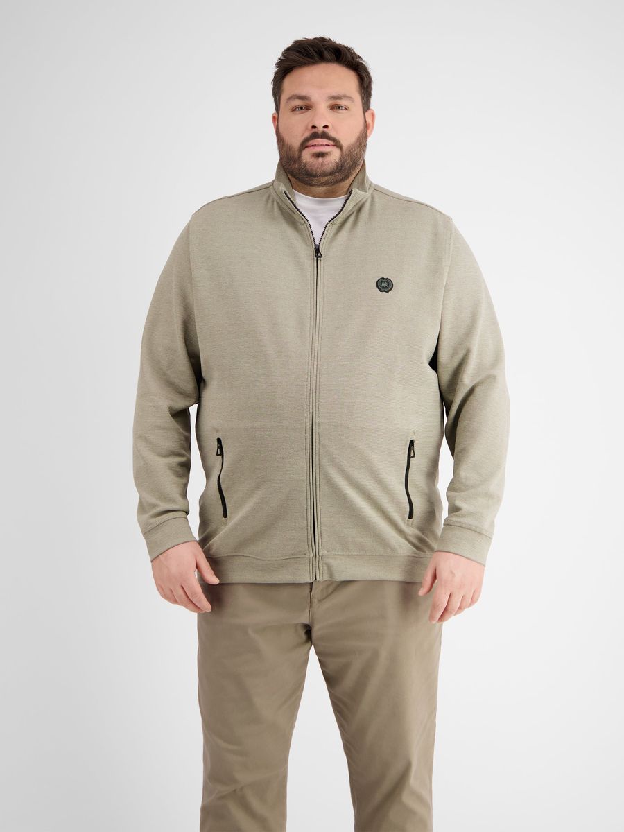 Strick-Sweatjacke mit Reißverschluss und Struktur