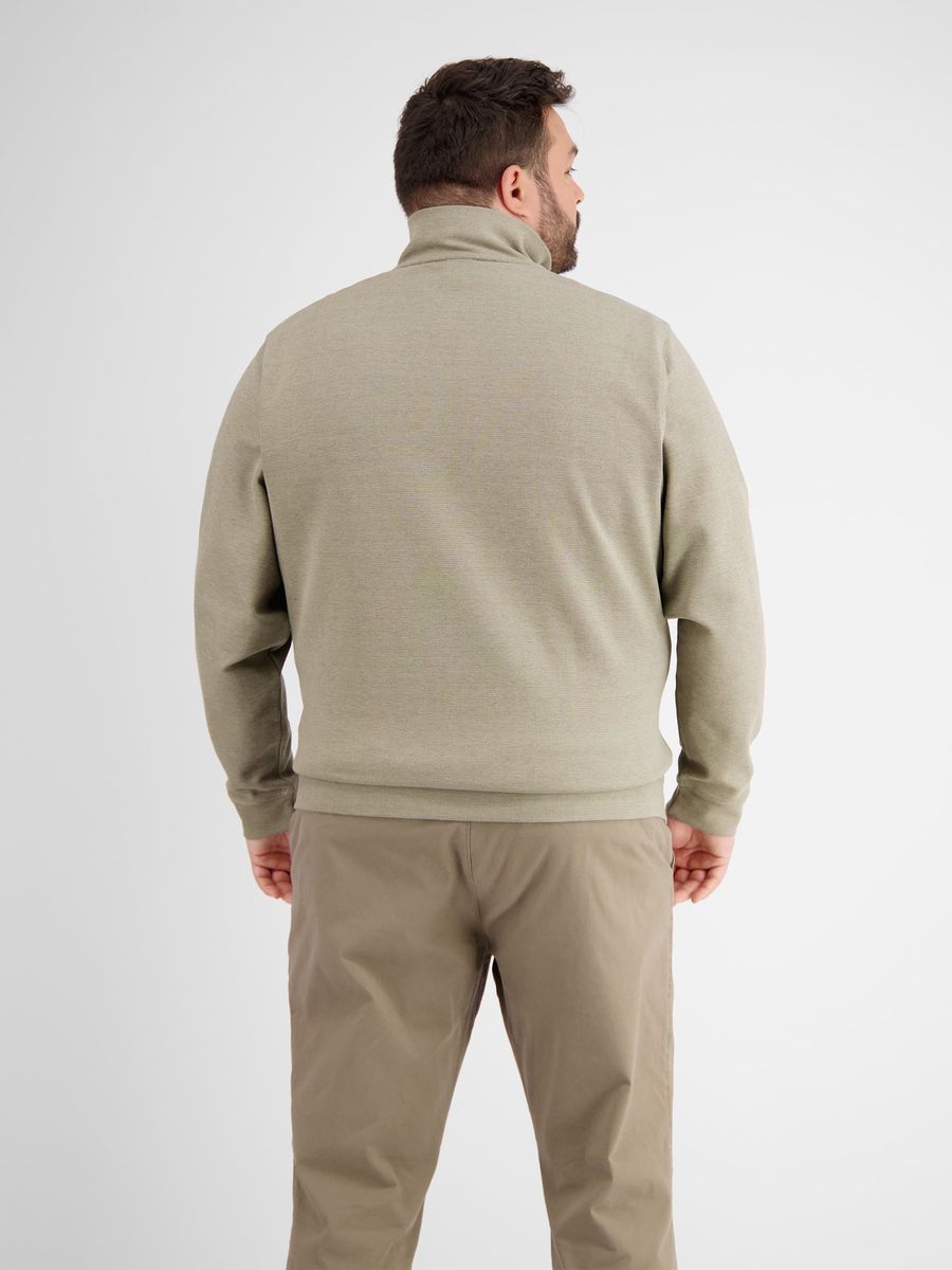 Strick-Sweatjacke mit Reißverschluss und Struktur