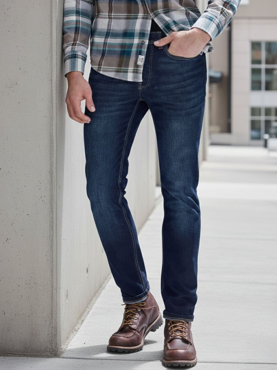 Schmal geschnittene Stretch-Denim Jeans