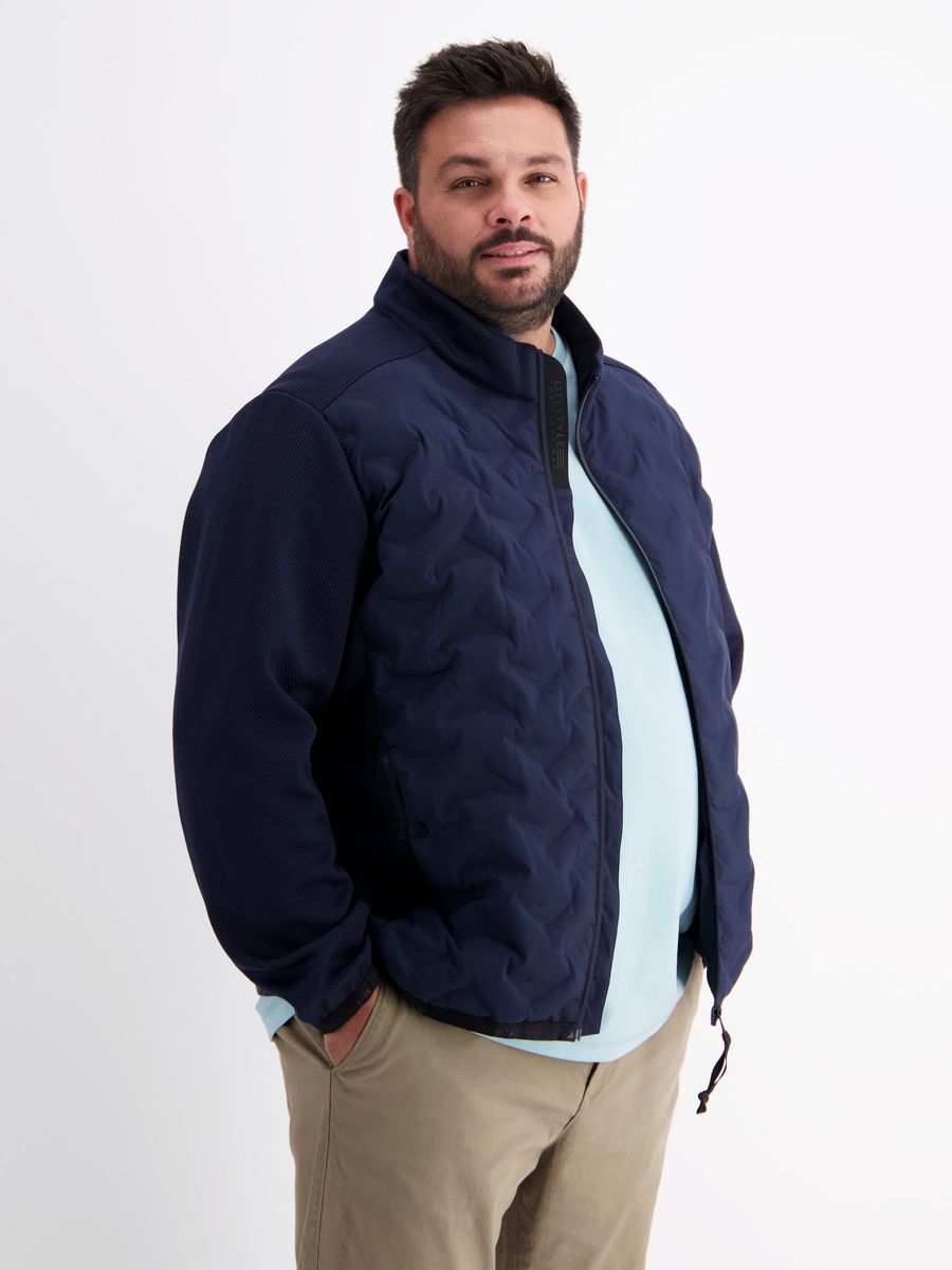 Sportliche Hybridjacke mit gestepptem Nylon