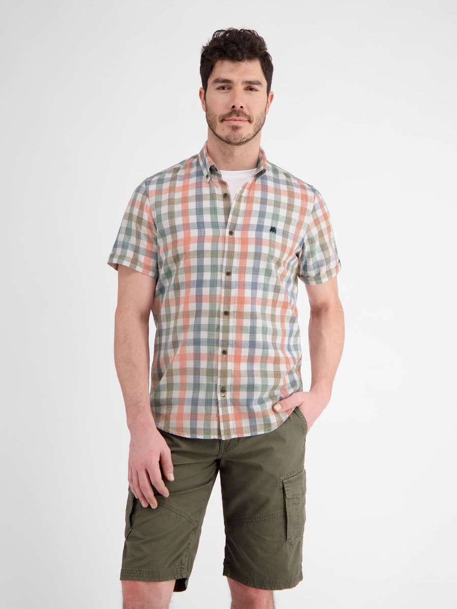 Weiches kariertes Kurzarmhemd