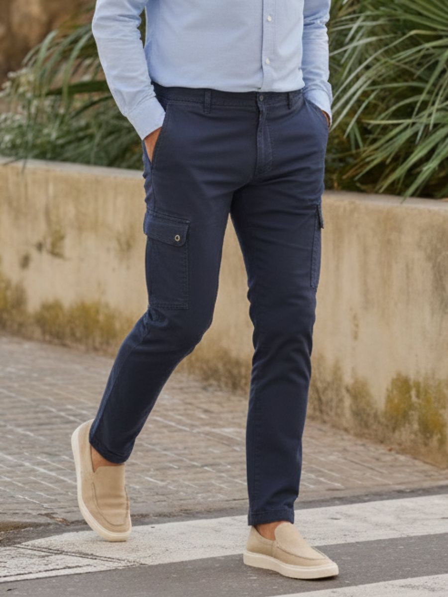 Bequeme Slim Fit Cargohose