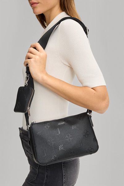 JOOP! Schwarze Decoro Stampa Jasmina Schultertasche mit Mini-Bag