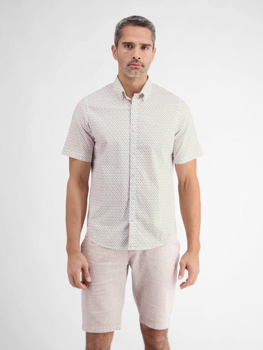 Kurzarmhemd mit geometrischem Muster