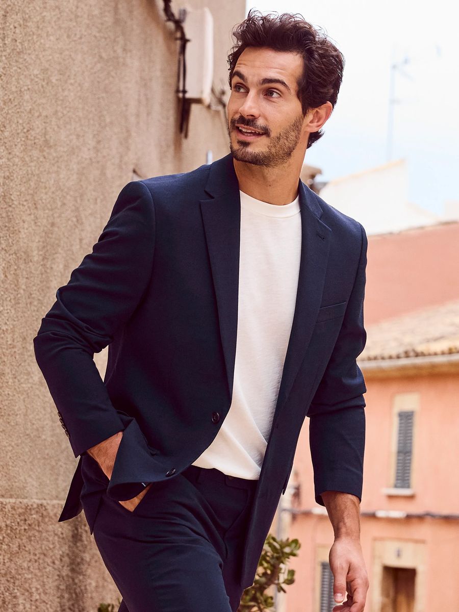 Herren Performance Woll-Sakko mit Stretchanteil