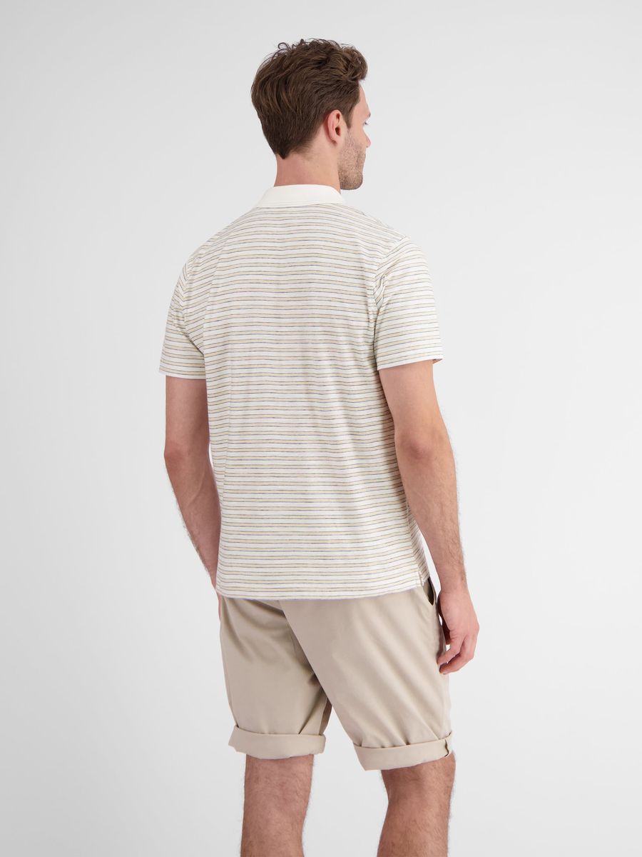 Gestreiftes Baumwoll-Jersey-Poloshirt