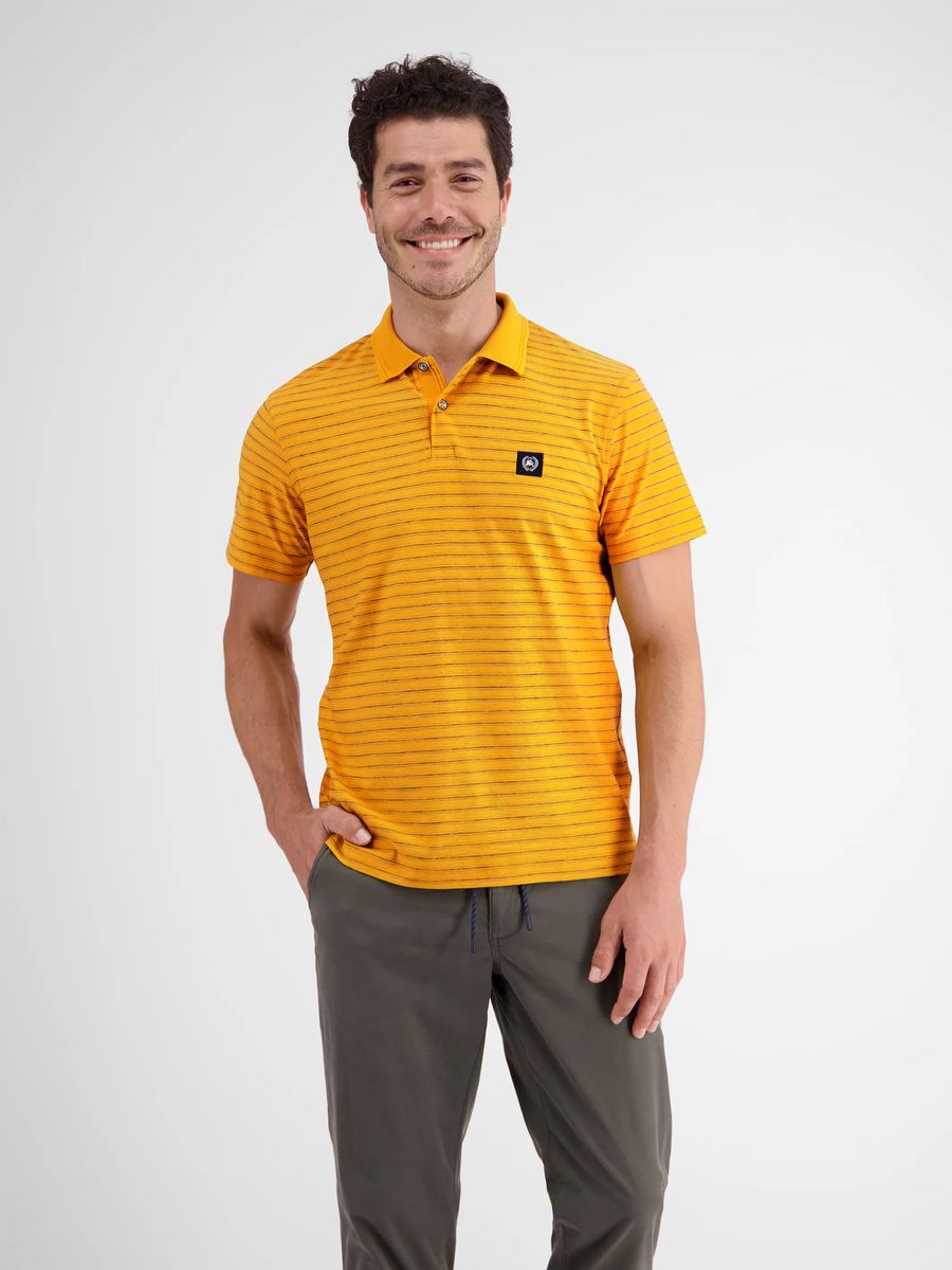 Gestreiftes Baumwoll-Jersey-Poloshirt