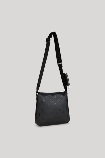 JOOP! Decoro Stampa Jasmina Schultertasche aus schwarzem veganem Leder