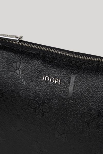 JOOP! Decoro Stampa Jasmina Schultertasche aus schwarzem veganem Leder
