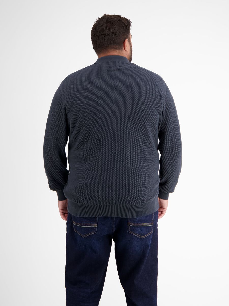 Klassisches gestricktes Langarm Poloshirt