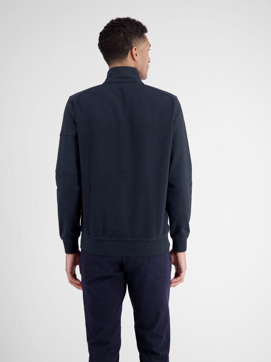 Klassische marineblaue Jacke aus Baumwollmischung