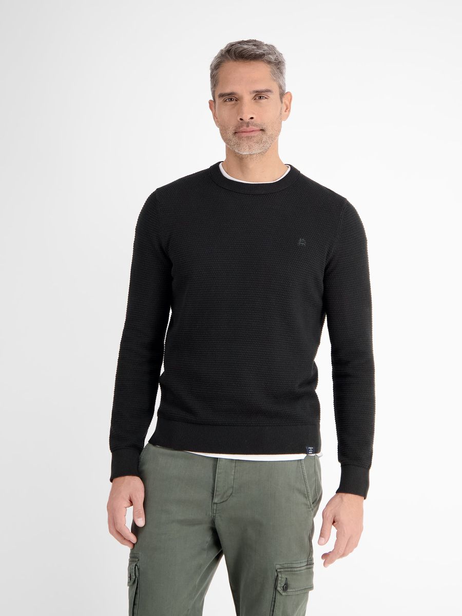 Klassischer Baumwoll-Rundhals-Pullover