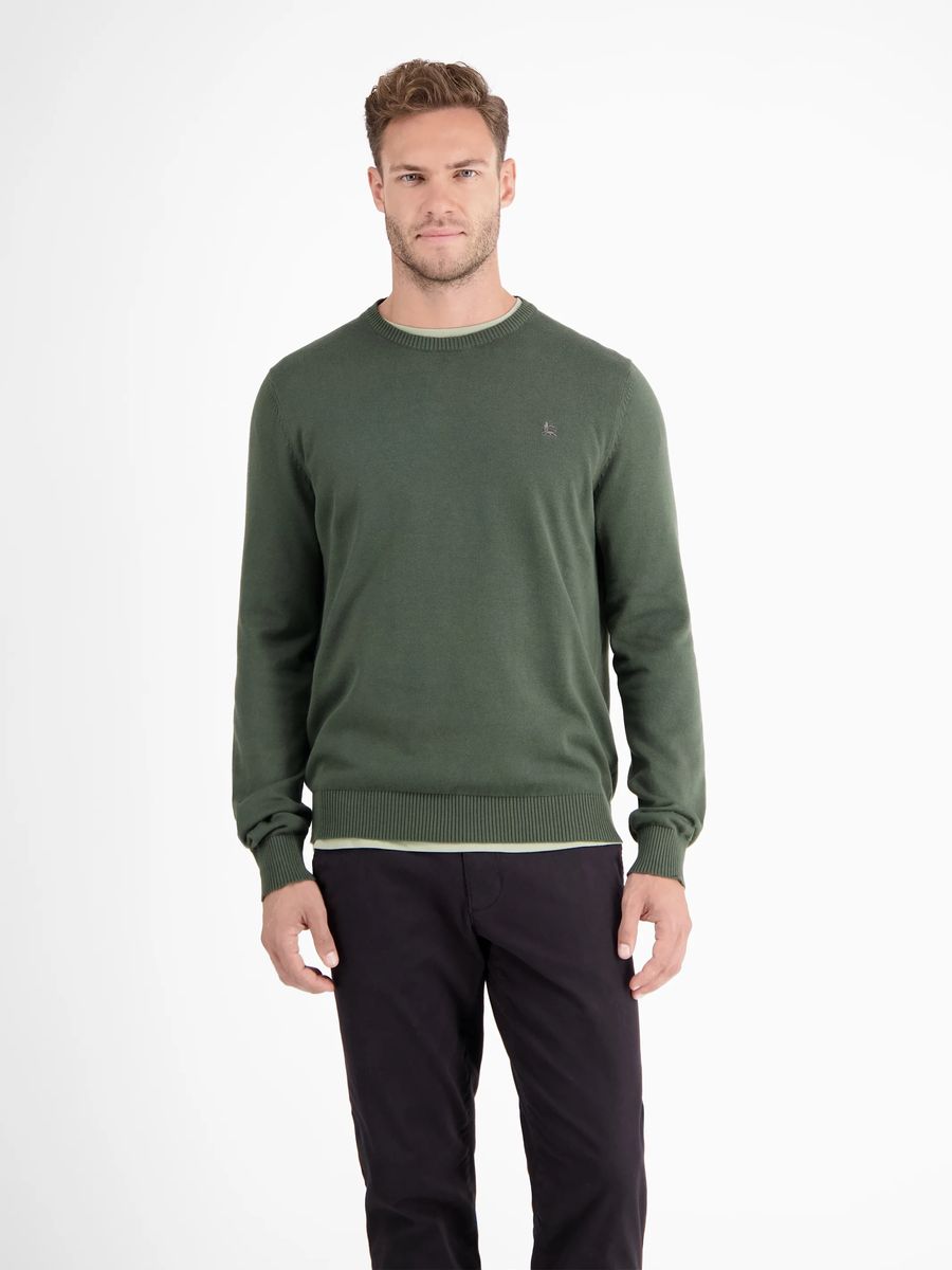 Klassischer Rundhals Strickpullover