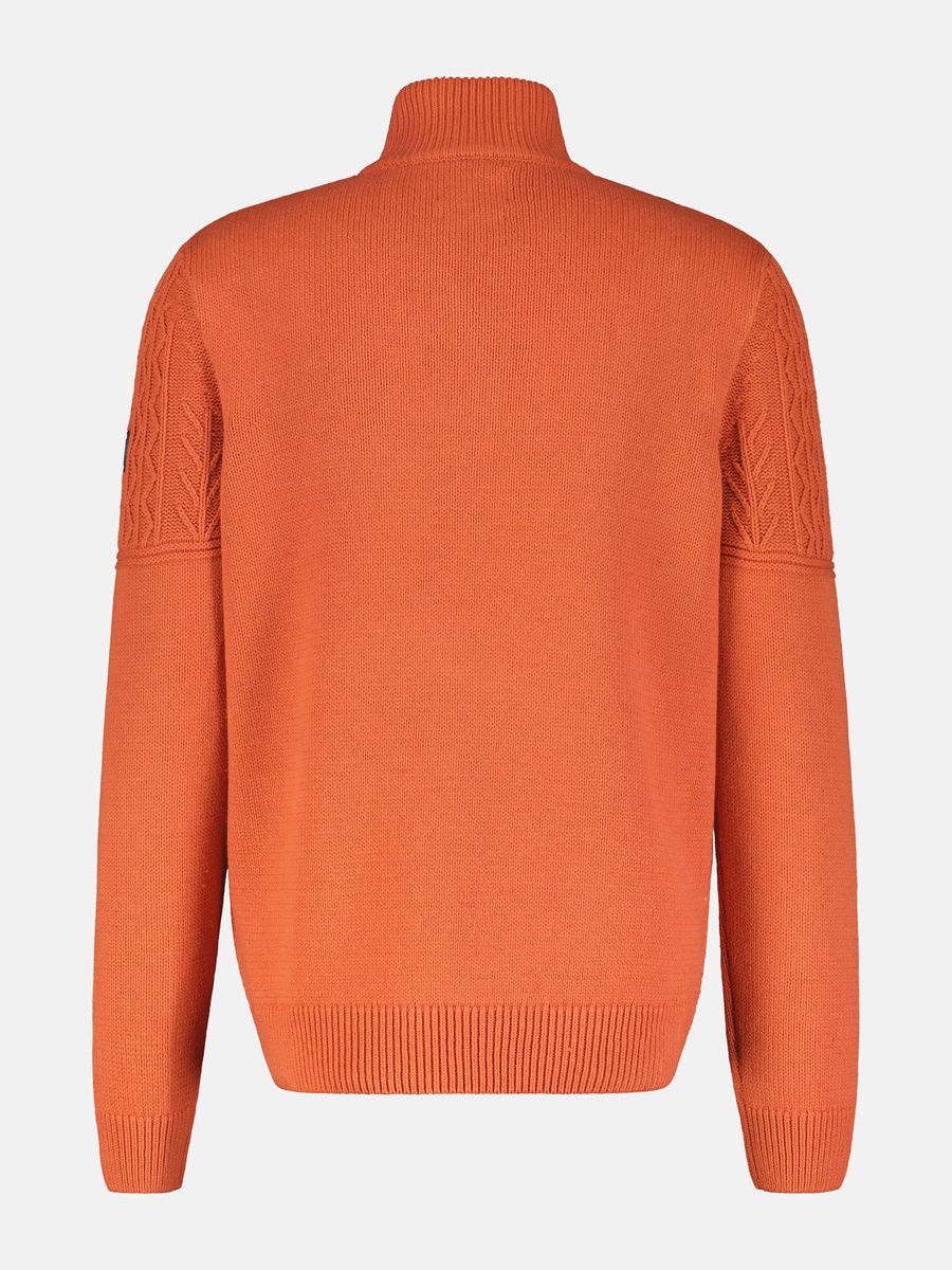 Troyer Strickpullover mit halbem Reißverschluss