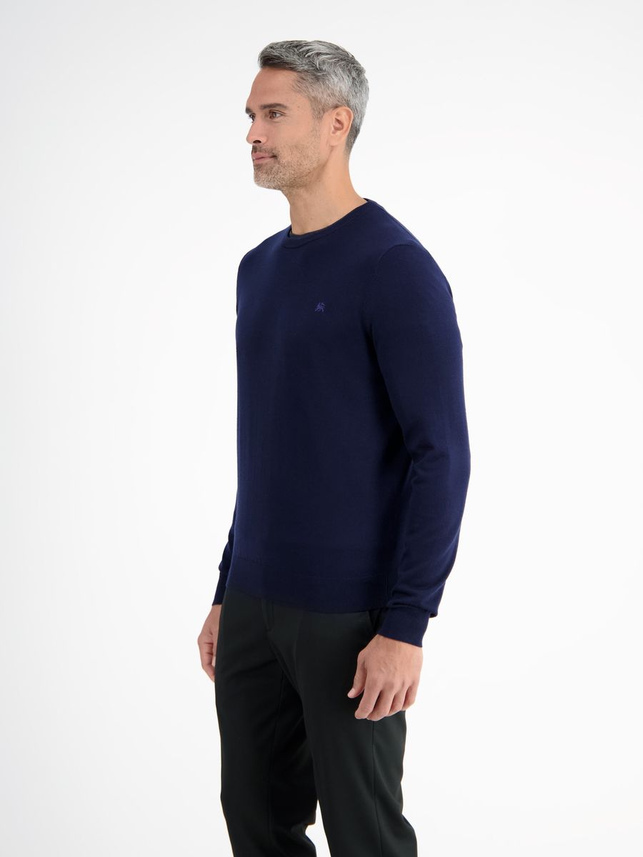 Eleganter Wollpullover mit Rundhalsausschnitt