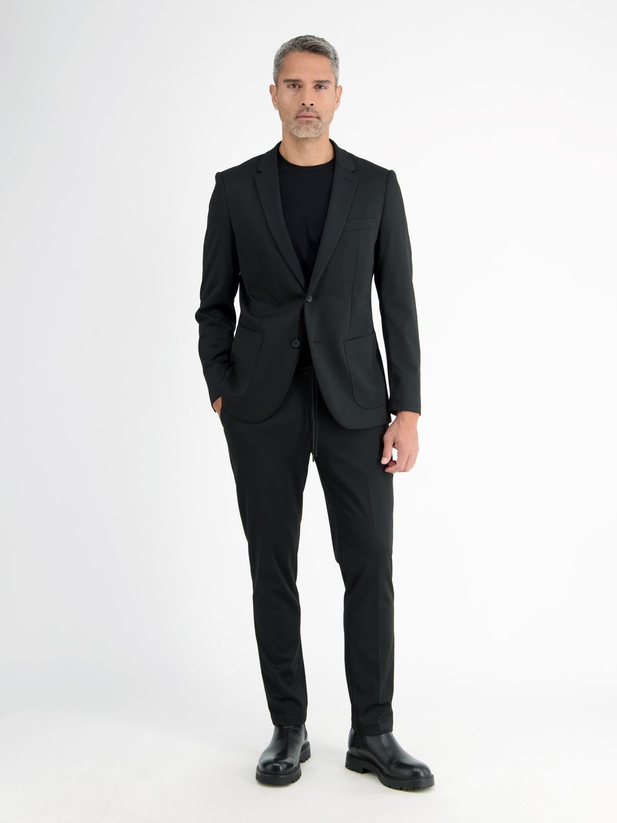 Schwarzer Performance-Jersey Jogg-Suit