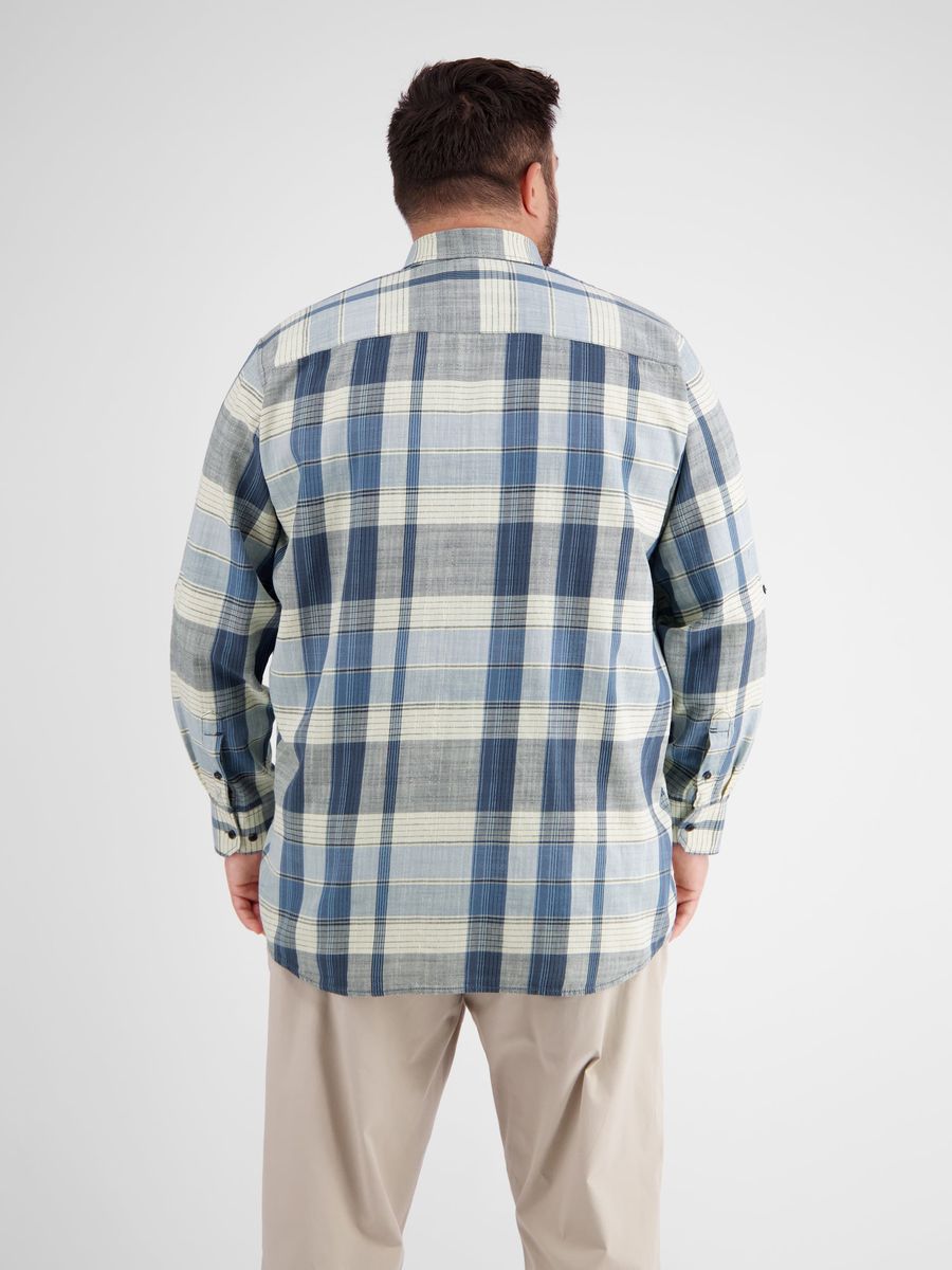 Kariertes Herren Twill Button-Down Hemd