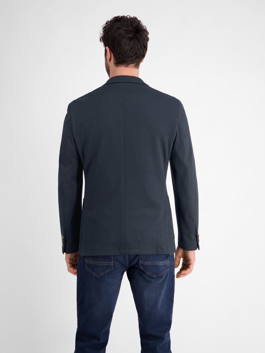 Jersey-Strickblazer mit Strukturmuster und zwei Knöpfen