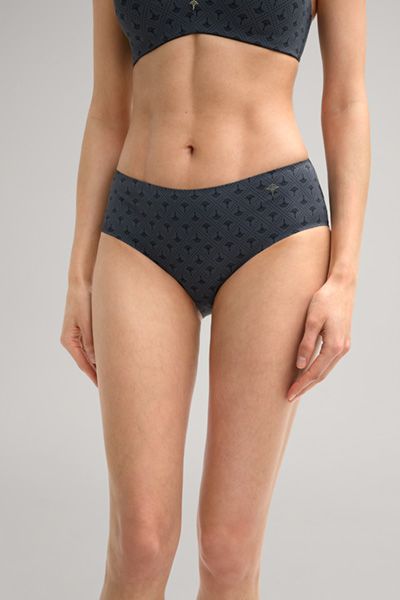 Nahtloser Hipster Slip Sensation in Anthrazit mit Kornblumenmuster