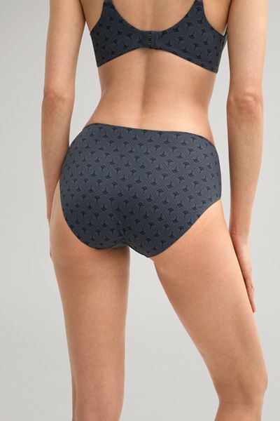 Nahtloser Hipster Slip Sensation in Anthrazit mit Kornblumenmuster