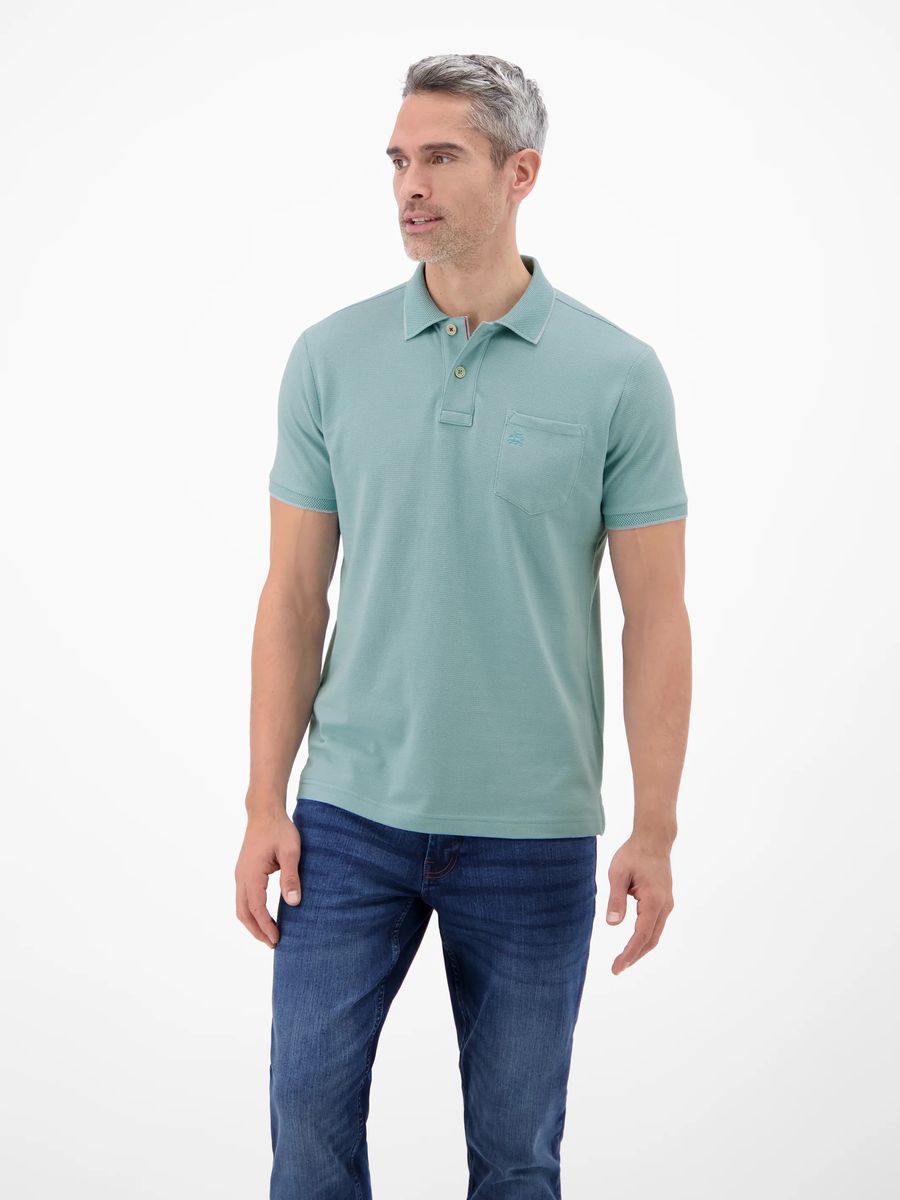 Klassisches Two-Tone Piqué Baumwoll Poloshirt