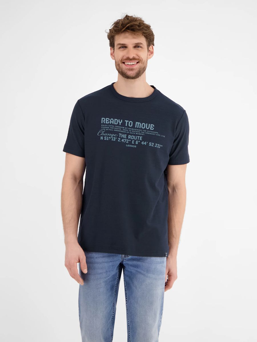 Strukturiertes Slim-Fit Grafik T-Shirt