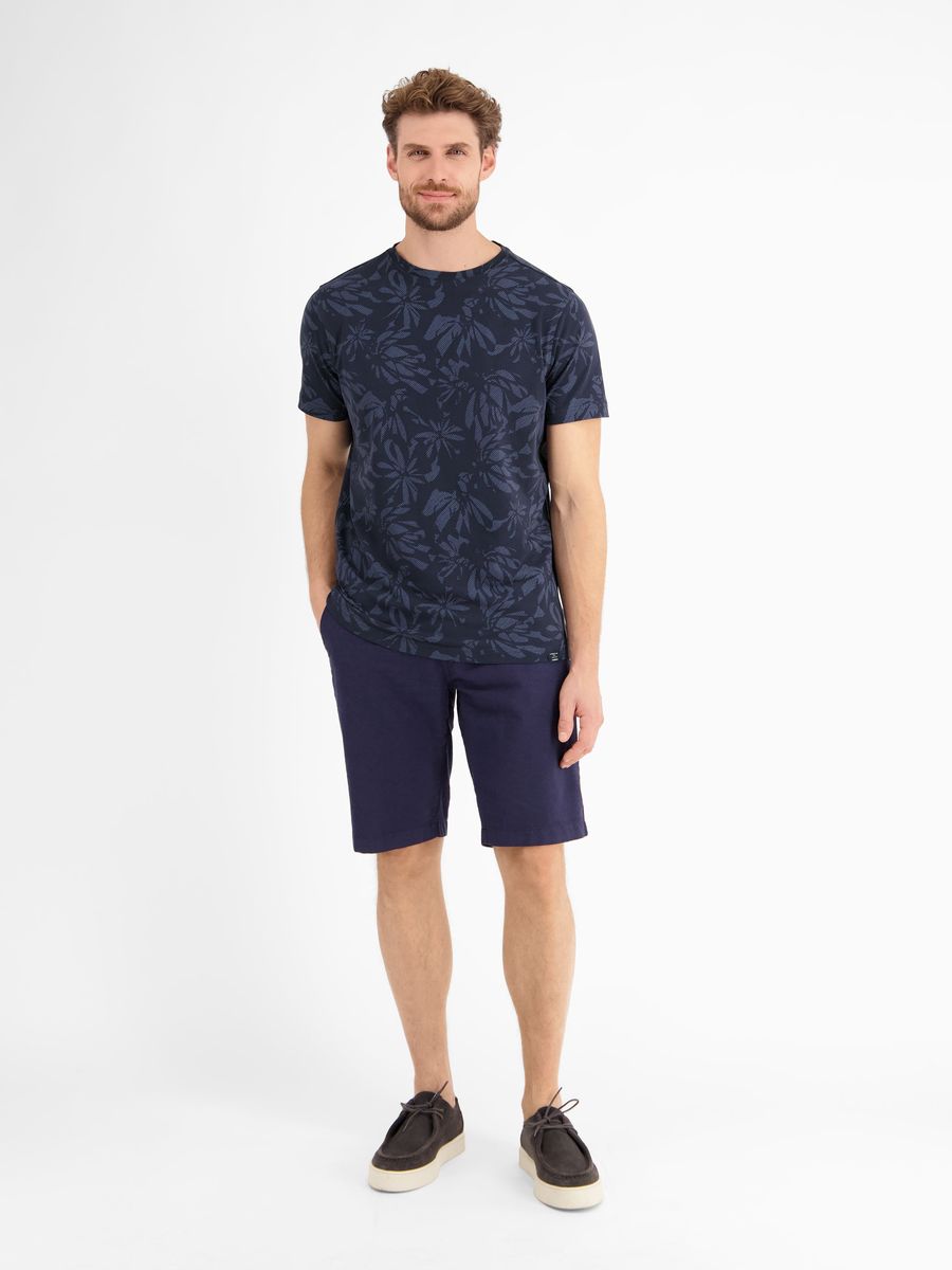 T-Shirt mit floralem Stretch-Baumwollmuster