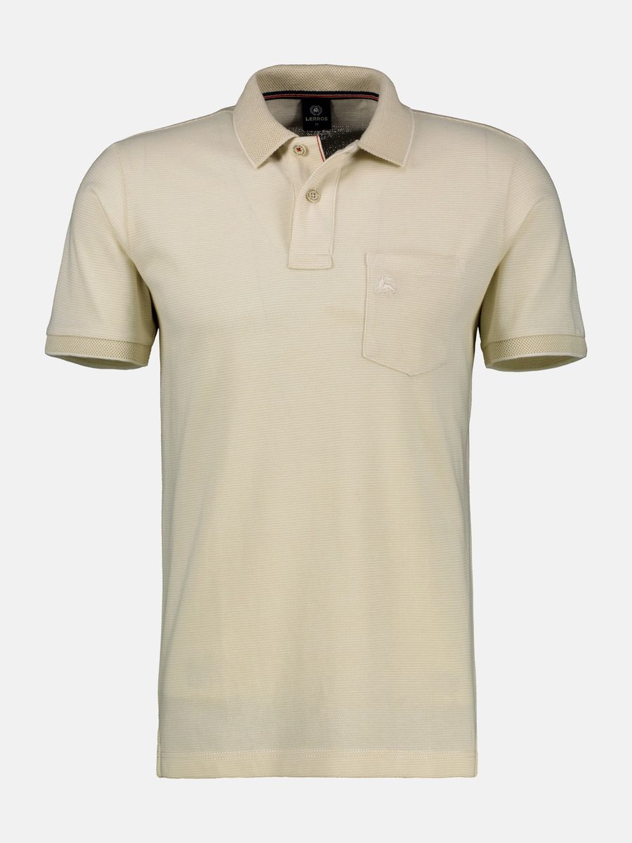 Herren Piqué-Poloshirt mit Textur