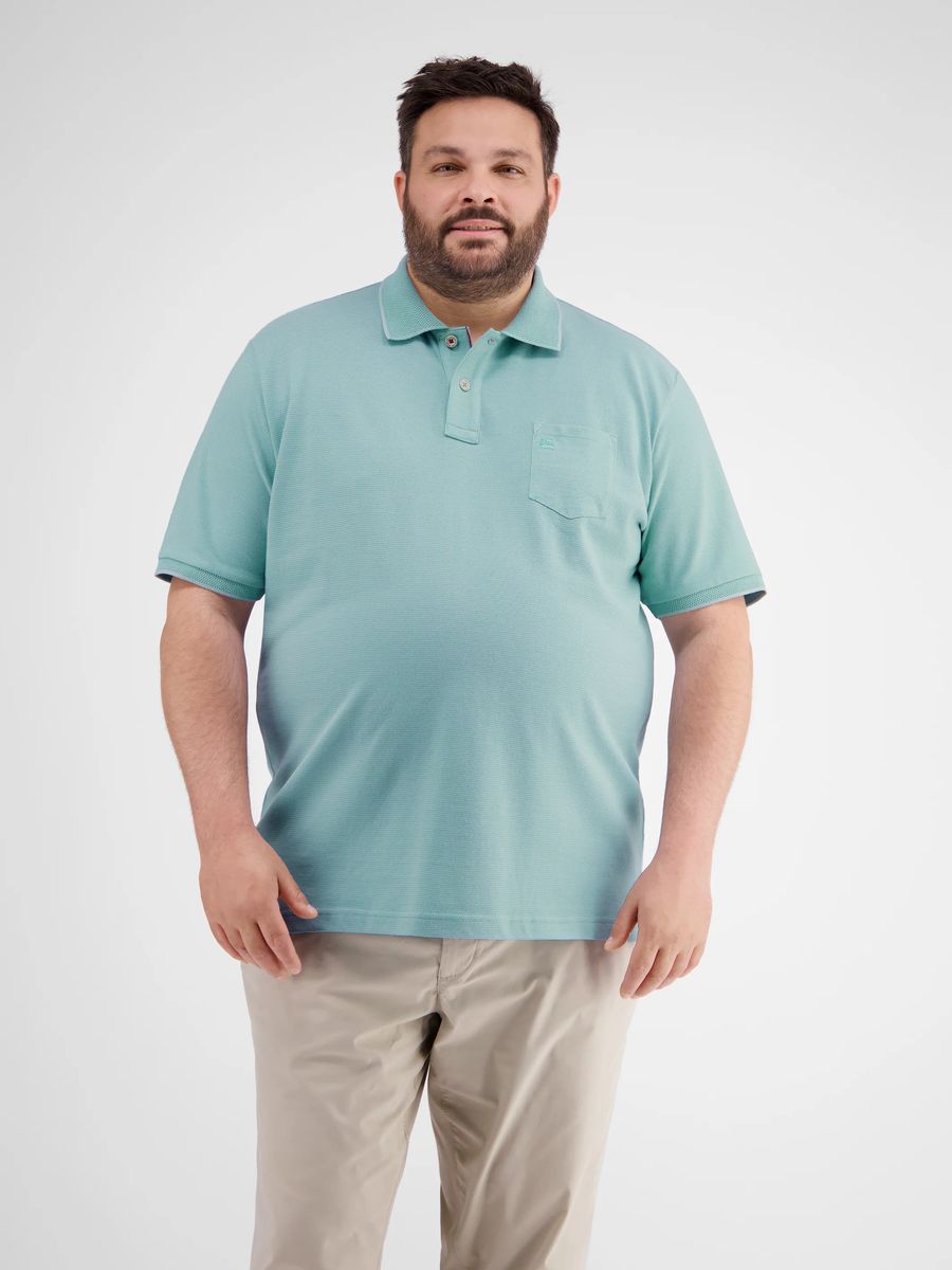 Herren Piqué-Poloshirt mit Textur